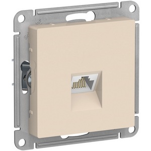 Изображение товара Розетка встраиваемая Ethernet RJ-45 (бежевый) Systeme Electric AtlasDesign ATN000283