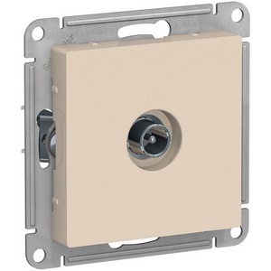 Изображение товара ТВ-розетка встраиваемая проходная (бежевый) Systeme Electric AtlasDesign ATN000291