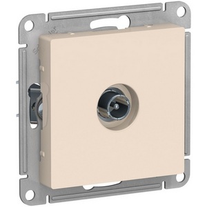 Изображение товара ТВ-розетка встраиваемая проходная (бежевый) Systeme Electric AtlasDesign ATN000292