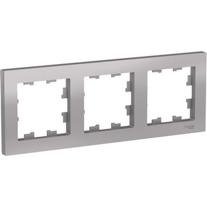 Изображение товара Рамка на 3 поста (алюминий) Systeme Electric AtlasDesign ATN000303