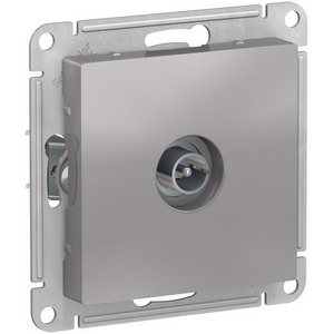 Изображение товара ТВ-розетка встраиваемая проходная (алюминий) Systeme Electric AtlasDesign ATN000393