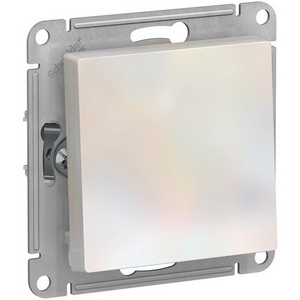Изображение товара Выключатель встраиваемый одноклавишный (жемчужный) Systeme Electric AtlasDesign ATN000411