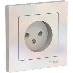 Изображение товара Розетка встраиваемая без заземления (жемчужный) Systeme Electric AtlasDesign ATN000440