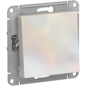 Изображение товара Выключатель встраиваемый одноклавишный (жемчужный) Systeme Electric AtlasDesign ATN000461