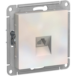 Изображение товара Телефонная розетка встраиваемая RJ-11 (жемчужный) Systeme Electric AtlasDesign ATN000481