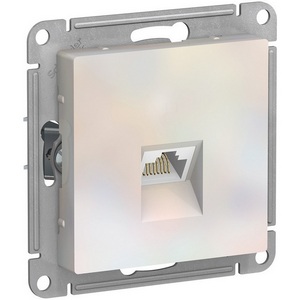 Изображение товара Розетка встраиваемая Ethernet RJ-45 (жемчужный) Systeme Electric AtlasDesign ATN000483