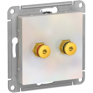 Изображение товара Акустическая розетка встраиваемая двойная (жемчужный) Systeme Electric AtlasDesign ATN000487