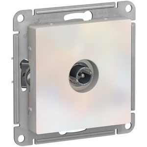 Изображение товара ТВ-розетка встраиваемая проходная (жемчужный) Systeme Electric AtlasDesign ATN000491