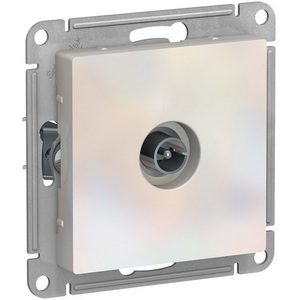 Изображение товара ТВ-розетка встраиваемая проходная (жемчужный) Systeme Electric AtlasDesign ATN000493