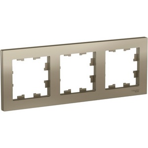 Изображение товара Рамка на 3 поста (шампань) Systeme Electric AtlasDesign ATN000503