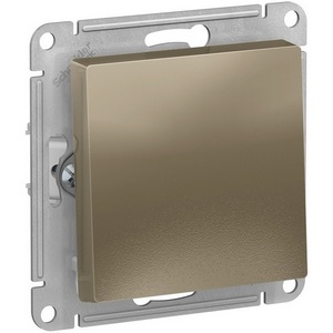 Изображение товара Выключатель встраиваемый одноклавишный (шампань) Systeme Electric AtlasDesign ATN000511