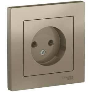 Изображение товара Розетка встраиваемая без заземления (шампань) Systeme Electric AtlasDesign ATN000540