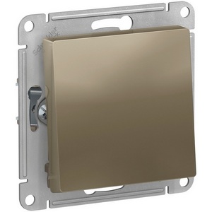 Изображение товара Выключатель встраиваемый одноклавишный (шампань) Systeme Electric AtlasDesign ATN000561