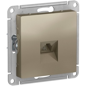Изображение товара Телефонная розетка встраиваемая RJ-11 (шампань) Systeme Electric AtlasDesign ATN000581