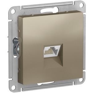 Изображение товара Розетка встраиваемая Ethernet RJ-45 (шампань) Systeme Electric AtlasDesign ATN000583