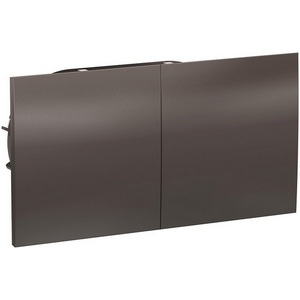 Изображение товара Розетка встраиваемая двойная с заземлением и крышкой (мокко) Systeme Electric AtlasDesign ATN000628