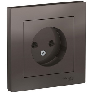 Изображение товара Розетка встраиваемая без заземления (мокко) Systeme Electric AtlasDesign ATN000640