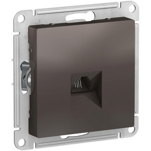Изображение товара Телефонная розетка встраиваемая RJ-11 (мокко) Systeme Electric AtlasDesign ATN000681