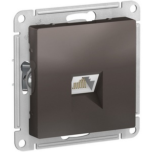 Изображение товара Розетка встраиваемая Ethernet RJ-45 (мокко) Systeme Electric AtlasDesign ATN000683