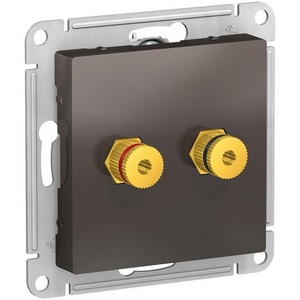 Изображение товара Акустическая розетка встраиваемая двойная (мокко) Systeme Electric AtlasDesign ATN000687