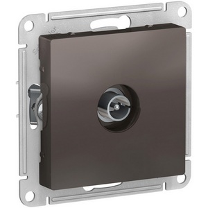 Изображение товара ТВ-розетка встраиваемая проходная (мокко) Systeme Electric AtlasDesign ATN000693