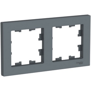 Изображение товара Рамка на 2 поста (грифель) Systeme Electric AtlasDesign ATN000702