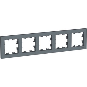 Изображение товара Рамка на 5 постов (грифель) Systeme Electric AtlasDesign ATN000705