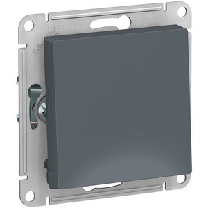 Изображение товара Выключатель встраиваемый с самовозвратом одноклавишный (грифель) Systeme Electric AtlasDesign ATN000715