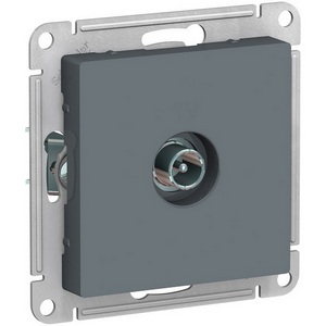 Изображение товара ТВ-розетка встраиваемая проходная (грифель) Systeme Electric AtlasDesign ATN000792