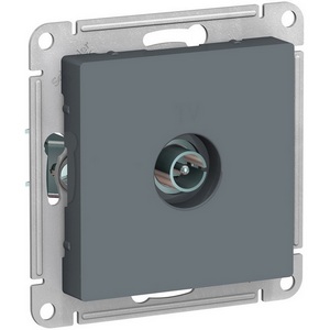 Изображение товара ТВ-розетка встраиваемая проходная (грифель) Systeme Electric AtlasDesign ATN000793