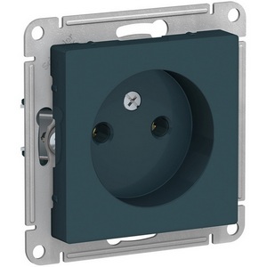 Изображение товара Розетка встраиваемая без заземления (изумрудный) Systeme Electric AtlasDesign ATN000841