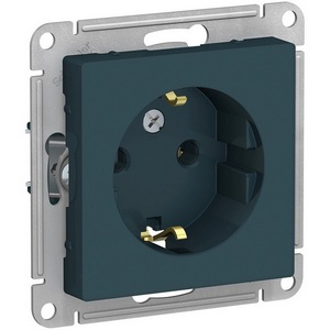 Изображение товара Розетка встраиваемая с заземлением (изумрудный) Systeme Electric AtlasDesign ATN000843
