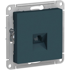 Изображение товара Телефонная розетка встраиваемая RJ-11 (изумрудный) Systeme Electric AtlasDesign ATN000881