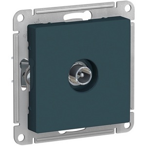 Изображение товара ТВ-розетка встраиваемая проходная (изумрудный) Systeme Electric AtlasDesign ATN000892