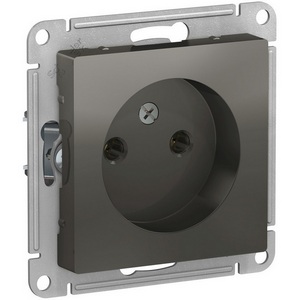 Изображение товара Розетка встраиваемая без заземления (сталь) Systeme Electric AtlasDesign ATN000941