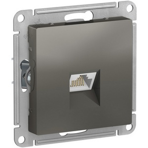 Изображение товара Розетка встраиваемая Ethernet RJ-45 (сталь) Systeme Electric AtlasDesign ATN000983