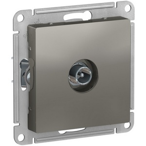 Изображение товара ТВ-розетка встраиваемая проходная (сталь) Systeme Electric AtlasDesign ATN000992