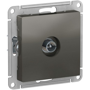 Изображение товара ТВ-розетка встраиваемая проходная (сталь) Systeme Electric AtlasDesign ATN000993
