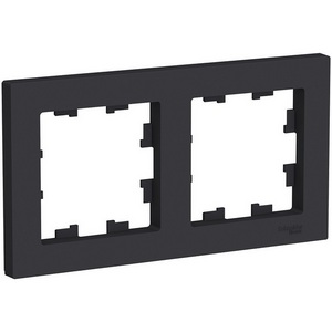 Изображение товара Рамка на 2 поста (карбон) Systeme Electric AtlasDesign ATN001002