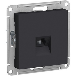 Изображение товара Телефонная розетка встраиваемая RJ-11 (карбон) Systeme Electric AtlasDesign ATN001081