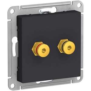 Изображение товара Акустическая розетка встраиваемая двойная (карбон) Systeme Electric AtlasDesign ATN001087