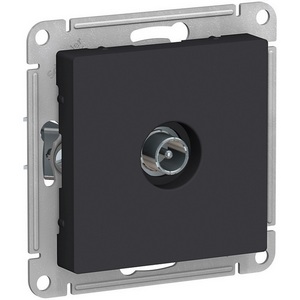 Изображение товара ТВ-розетка встраиваемая проходная (карбон) Systeme Electric AtlasDesign ATN001092