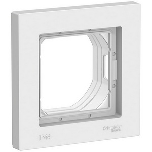 Изображение товара Рамка на 1 пост (белый) IP44 Systeme Electric AtlasDesign ATN440101