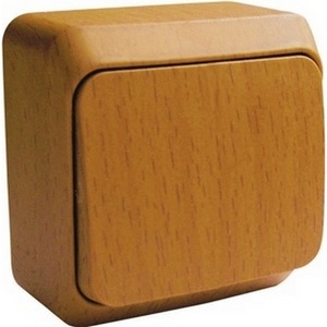 Изображение товара Выключатель накладной одноклавишный (бук) Systeme Electric BA10-001T