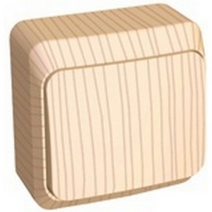 Изображение товара Выключатель накладной одноклавишный (сосна) Systeme Electric BA10-004D