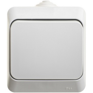 Изображение товара Выключатель накладной одноклавишный (серый) IP44 Systeme Electric Etude BA10-046C