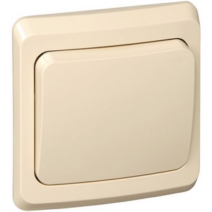 Изображение товара Выключатель встраиваемый одноклавишный (кремовый) Systeme Electric Этюд BC10-004K