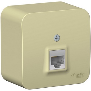 Изображение товара Розетка накладная Ethernet RJ-45 (бежевый) Systeme Electric Blanca BLNIA045007