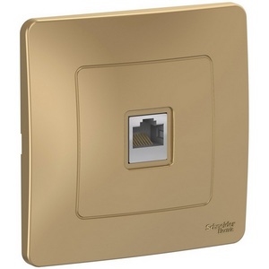 Изображение товара Розетка встраиваемая Ethernet RJ-45 (титан) Systeme Electric Blanca BLNIS045004
