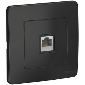 Изображение товара Розетка встраиваемая Ethernet RJ-45 (антрацит) Systeme Electric Blanca BLNIS045006